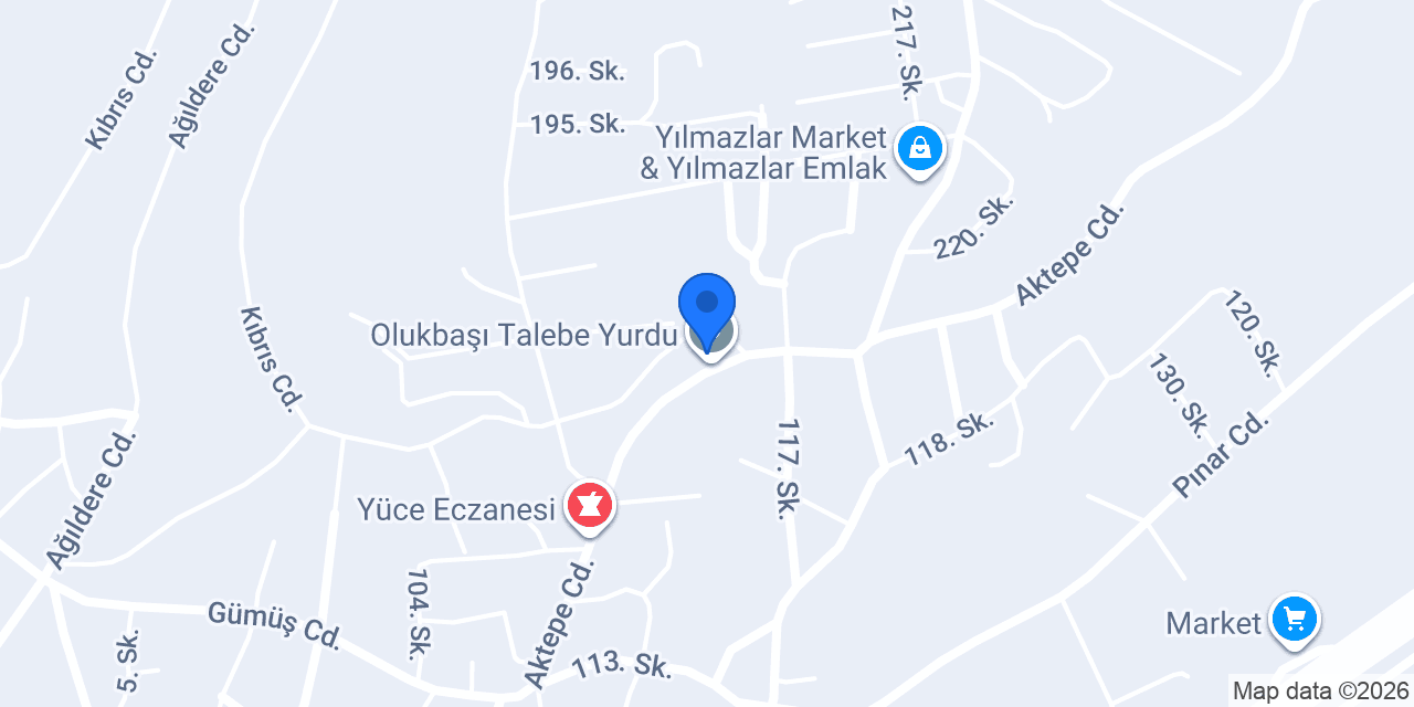 Olukbaşı Talebe Yurdu konumu