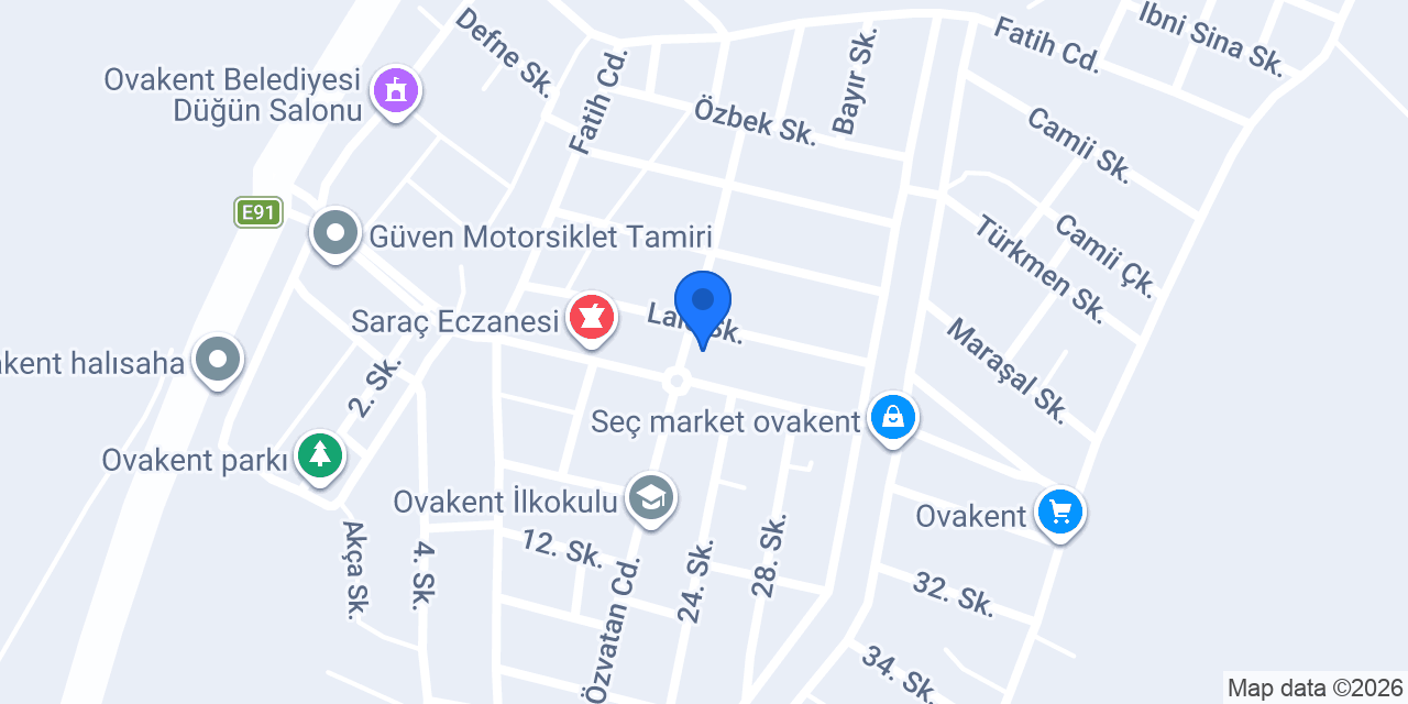 Ovakent Belediyesi konumu