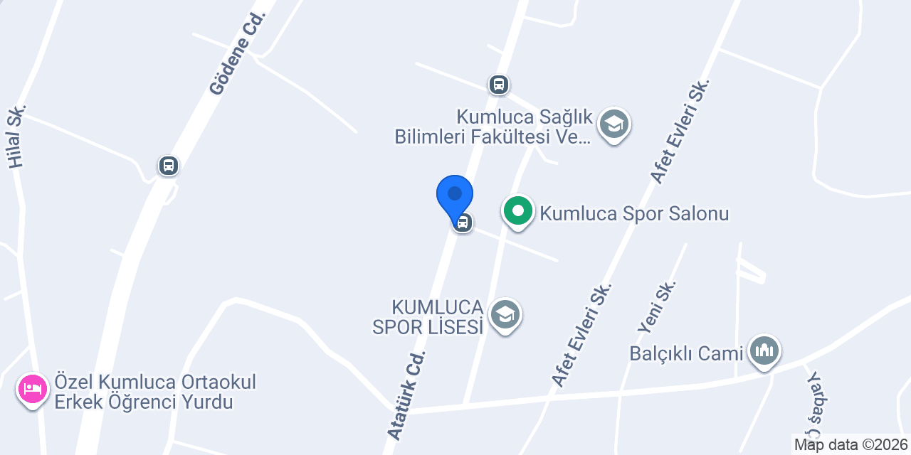 Kumluca Bilek Hafriyat konumu