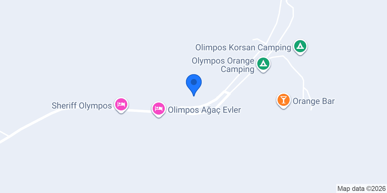 Likya Evleri Olympos Pansiyon konumu