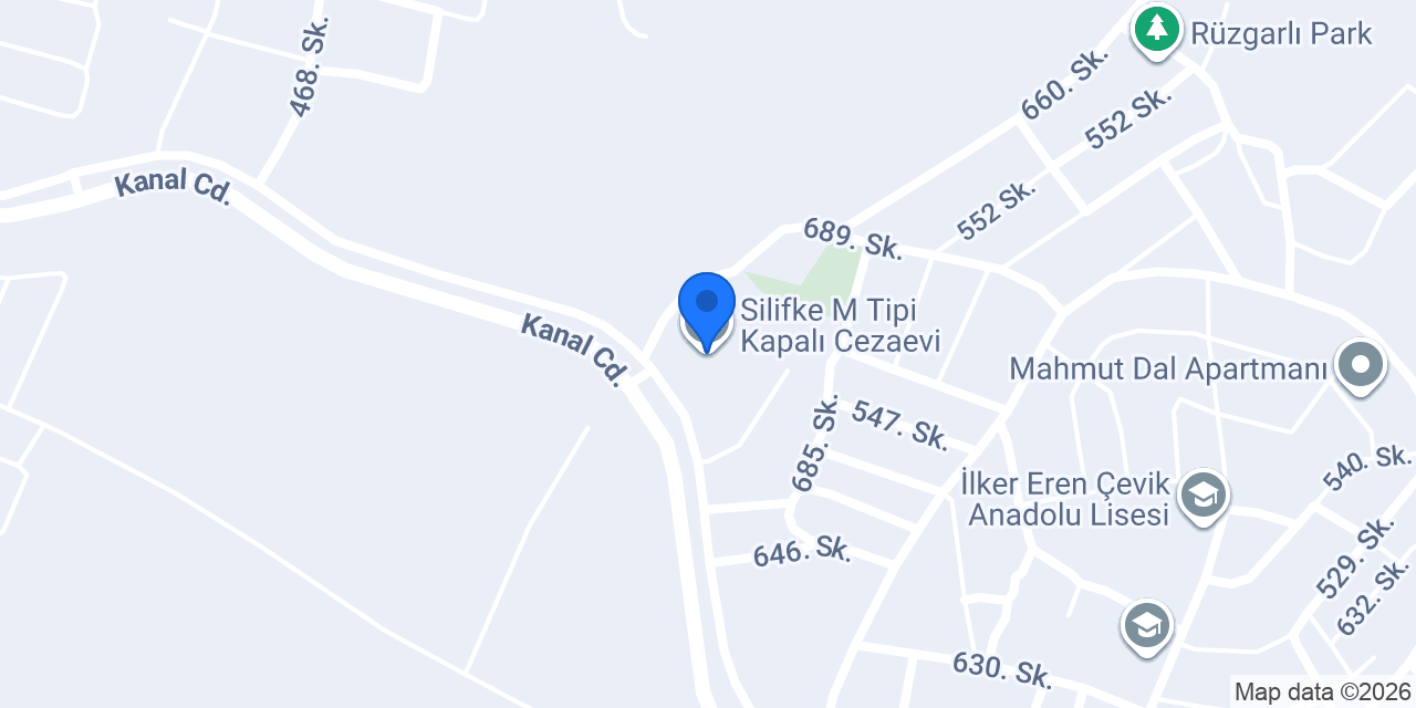 Silifke M Tipi Kapalı Cezaevi konumu