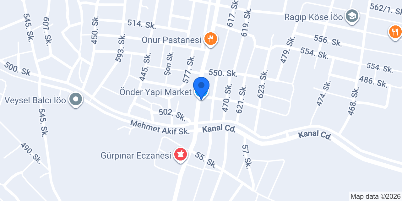 Önder Yapi Market konumu