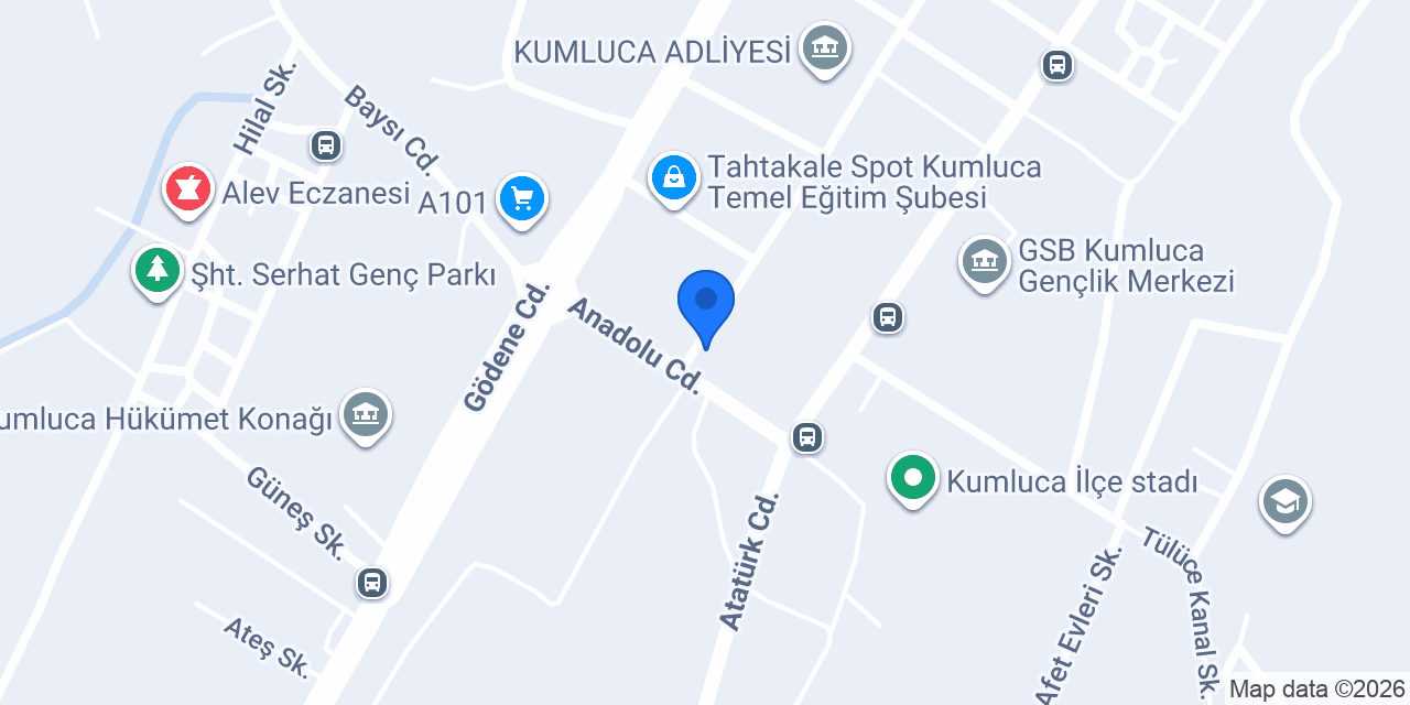Kumluca Anadolu Lisesi konumu