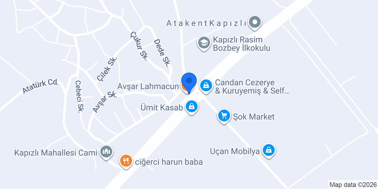 Avşar Lahmacun konumu
