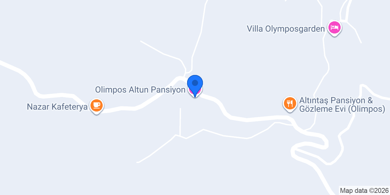 Olimpos Altun Pansiyon konumu