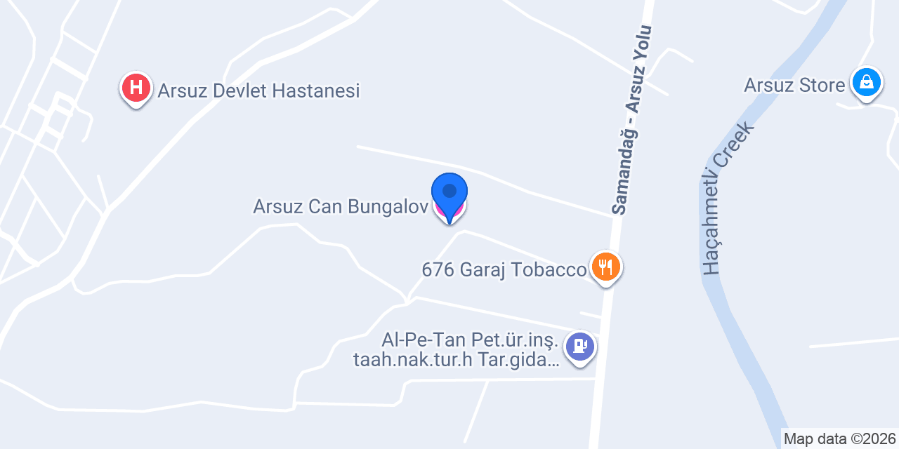 Arsuz Can Bungalov konumu