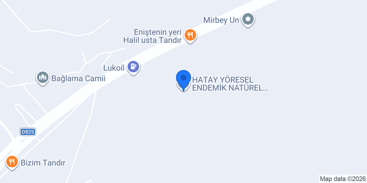 HATAY YÖRESEL ENDEMİK NATÜREL ÜRÜNLER konumu