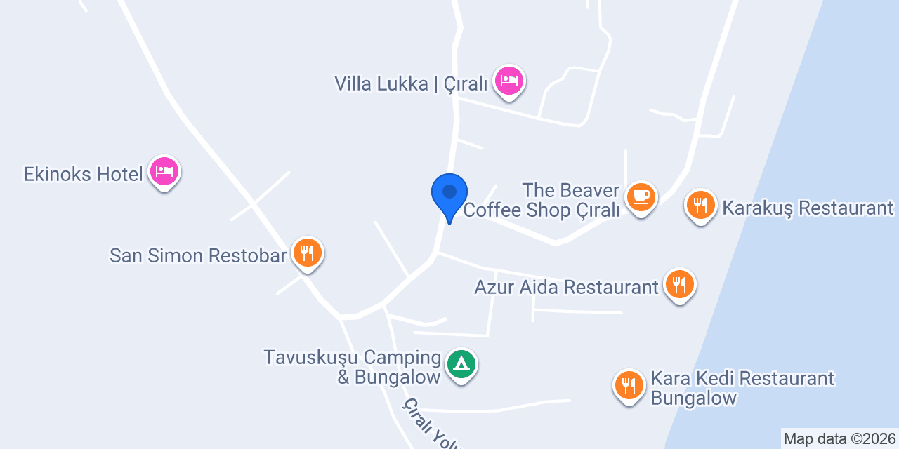 Çıralı Orange Motel konumu