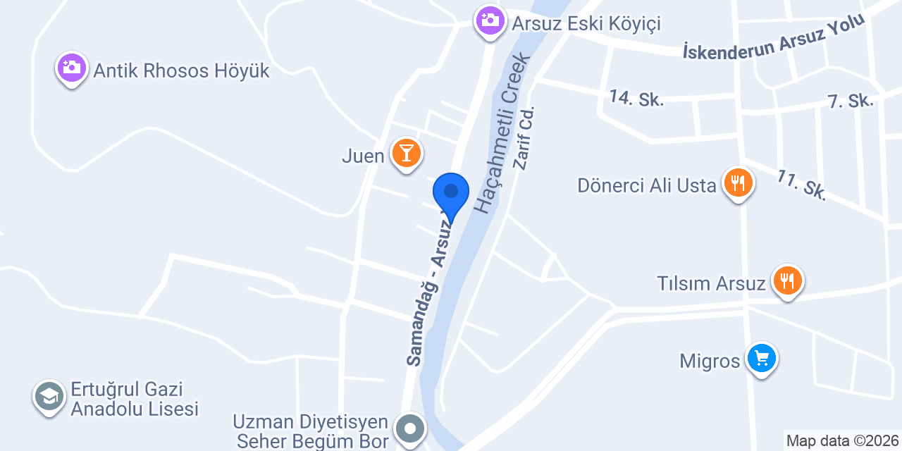 Konak Arsuz konumu