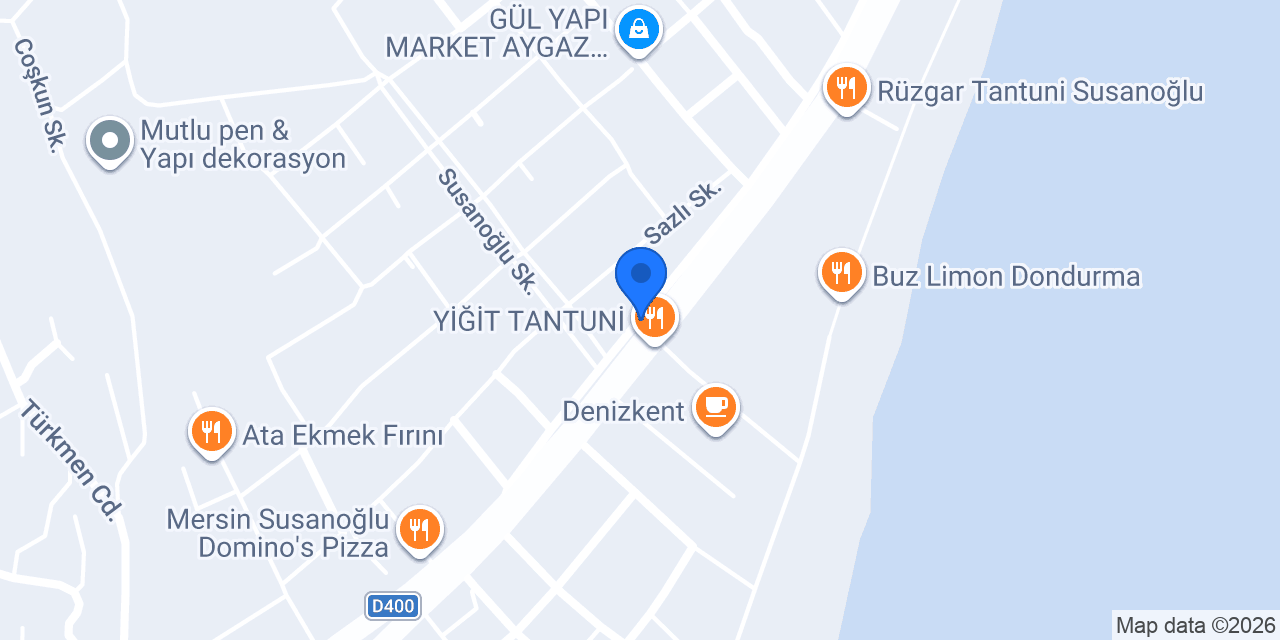 Akdeniz lahmacun ve pide salonu konumu