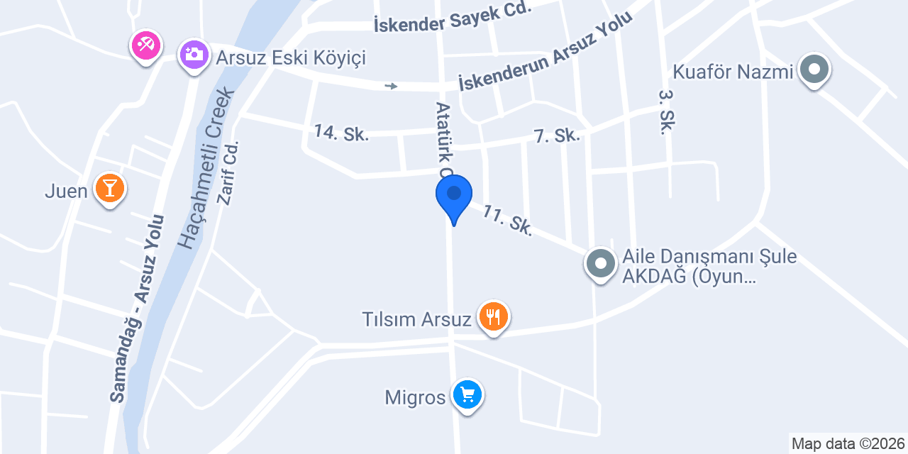 ARSUZ FIRIN - ELİF FIRINI konumu