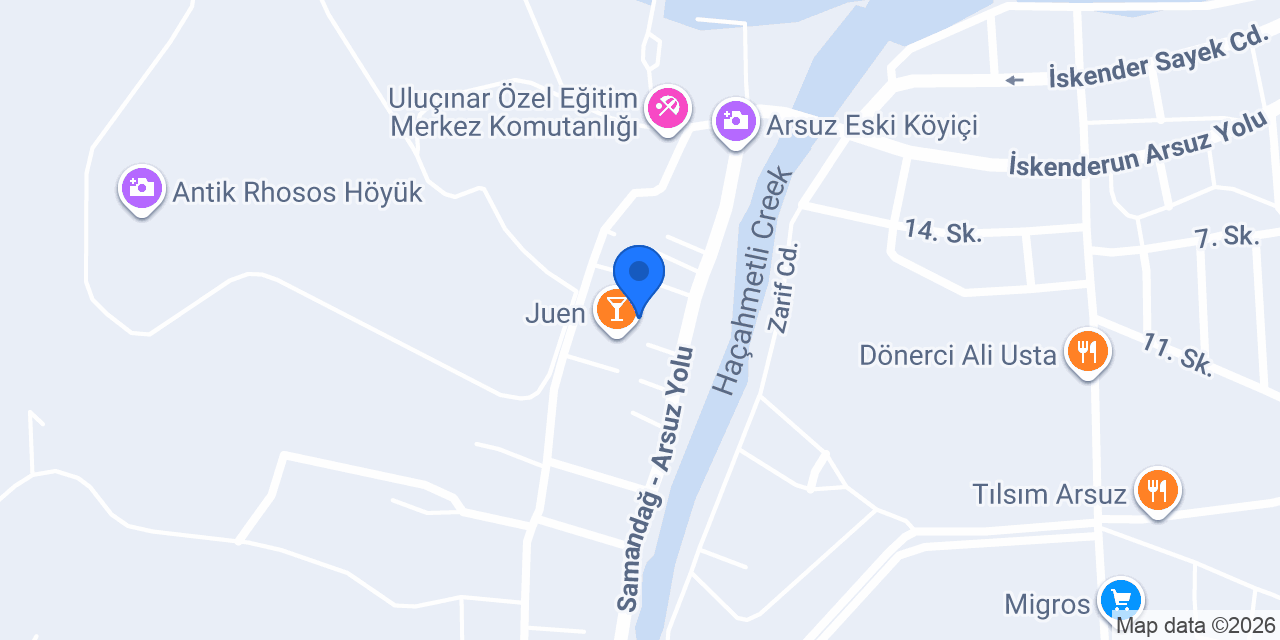 Sarf Arsuz konumu