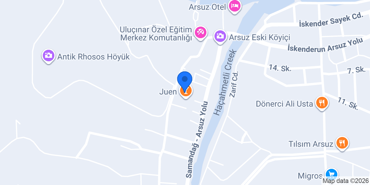 Sekiz Oda Arsuz konumu