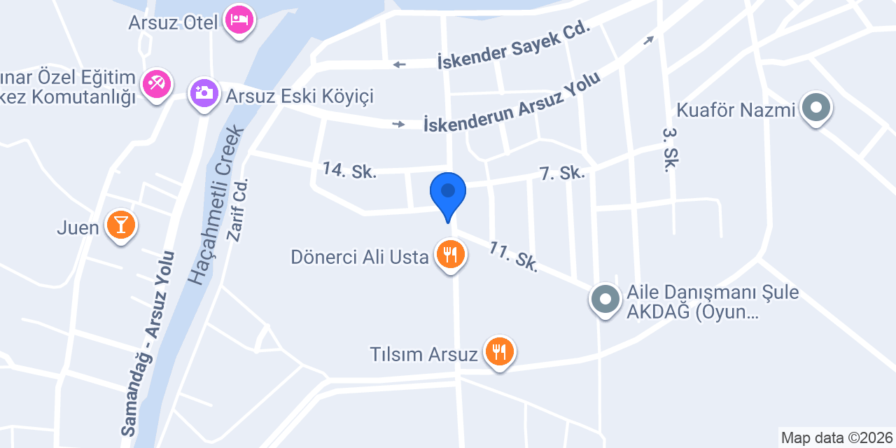 Eko züccaciye Arsuz konumu