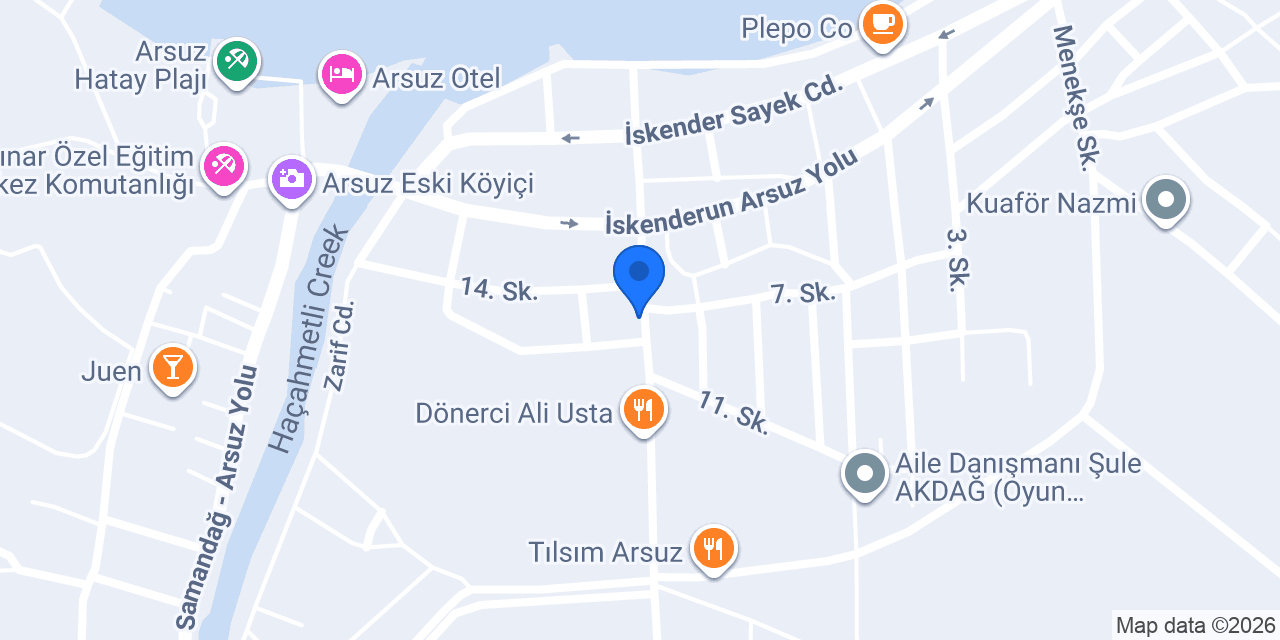 Arsuz optik konumu