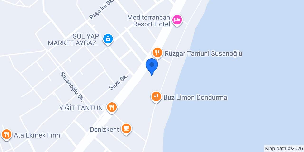 Atakent Pansiyon konumu