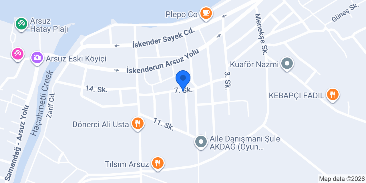 Arsuz Belediyesi konumu