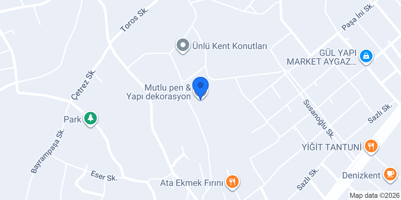Mutlu pen & Yapı dekorasyon konumu
