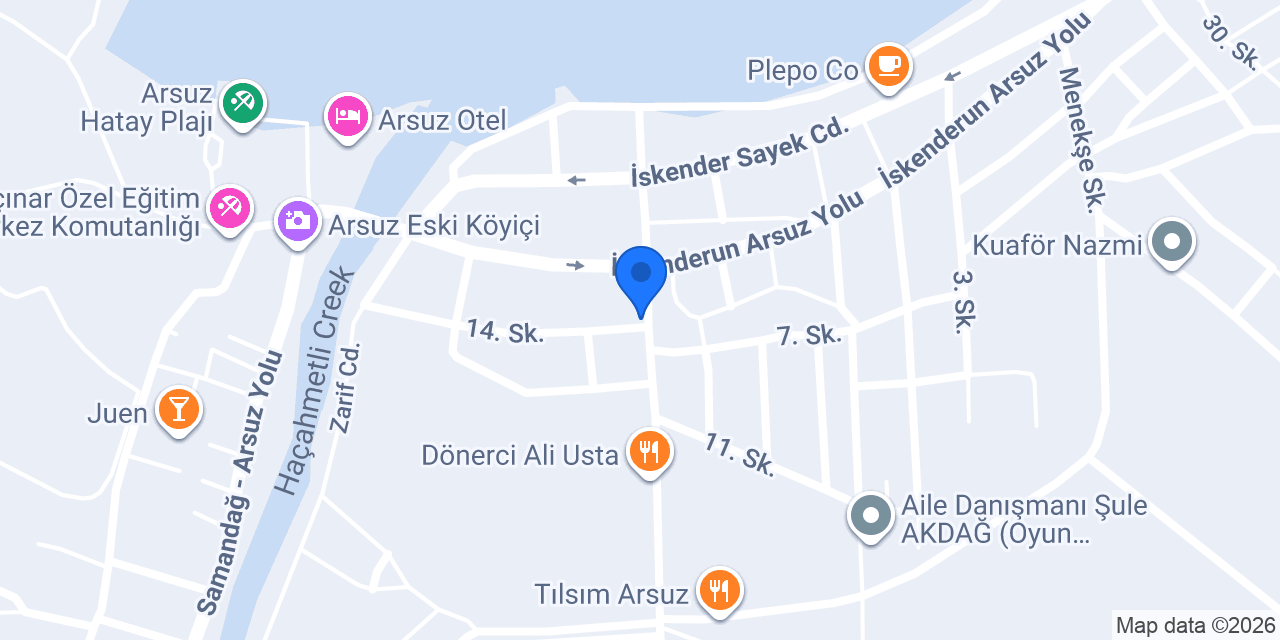 Hocaoğlu Otel konumu