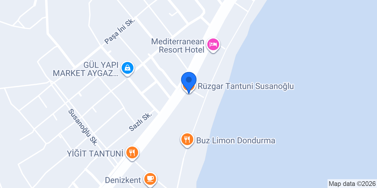 Rüzgar Tantuni Susanoğlu konumu