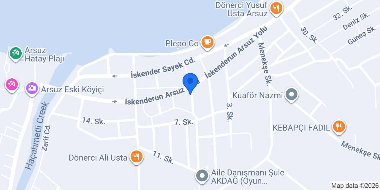 Arsuz Anıl Temizlik konumu