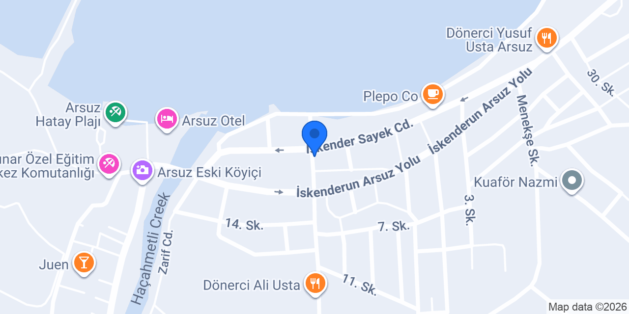 Arsuz Taksi Durağı konumu