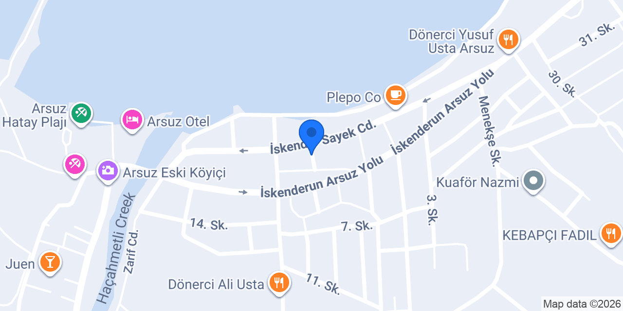 Nano Burger & Brasserie Arsuz konumu