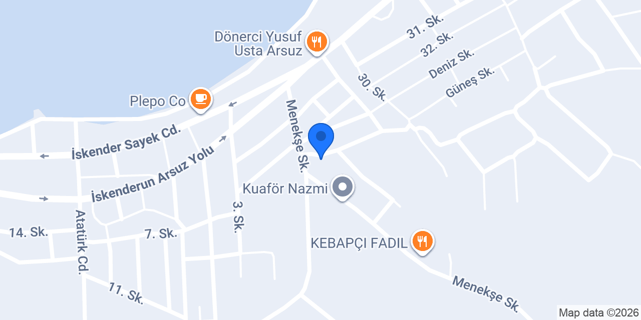 Erdinc Apart Otel Arsuz konumu