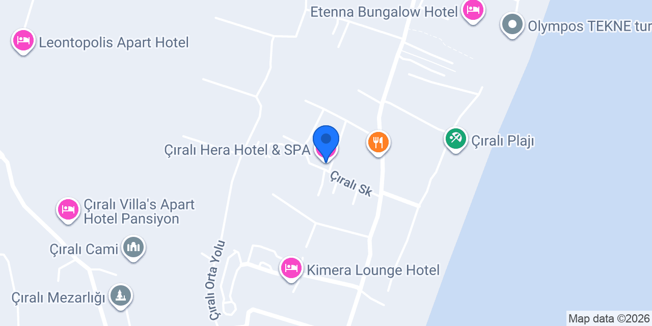 Çıralı Hera Hotel & SPA konumu