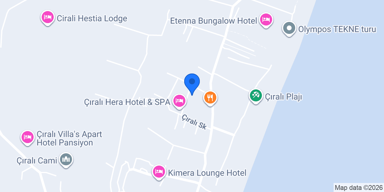 Çıralı Merry Bungalow Hotel konumu