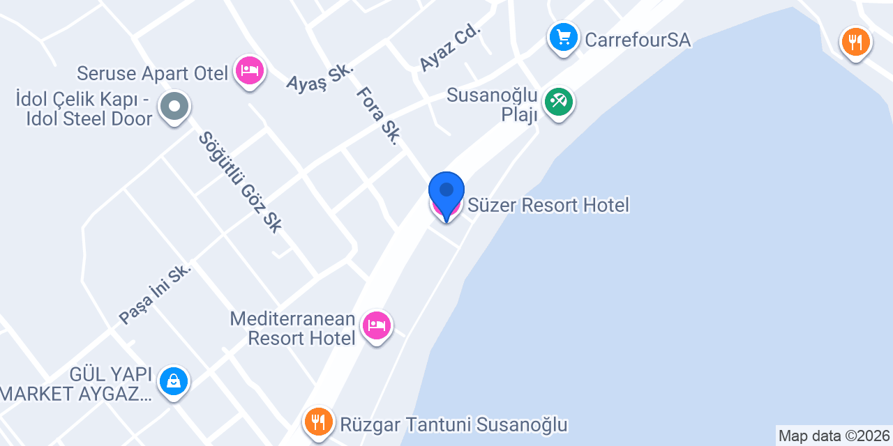 Süzer Resort Hotel konumu