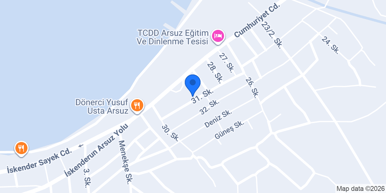 Arsuz Deniz Aile Pansiyonu konumu