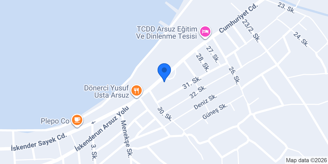Atom Station Arsuz konumu