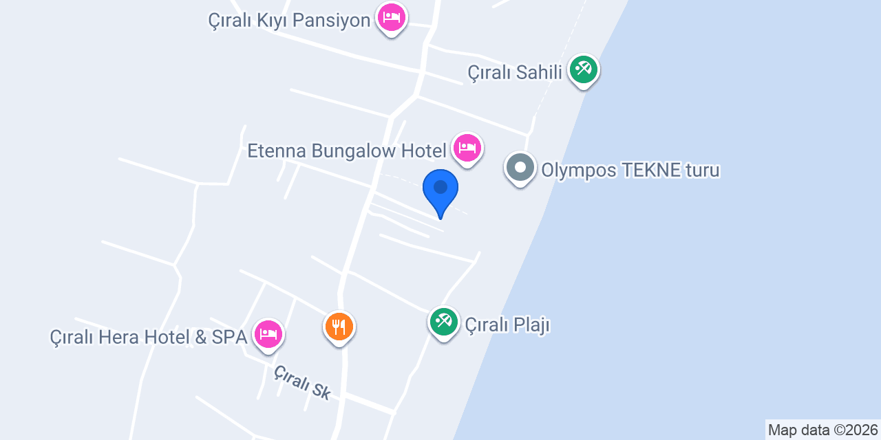 Çıralı Bellerofon Beach Bungalows & Restaurant konumu