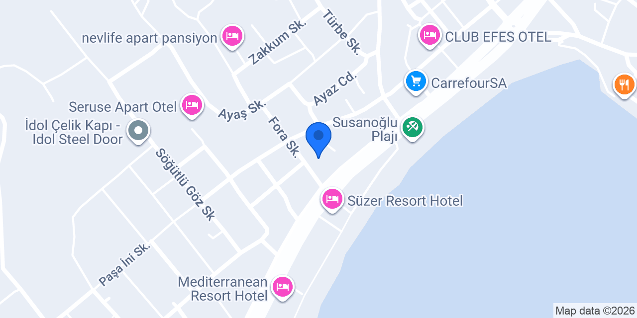 Aykaç Otel Susanoğlu konumu