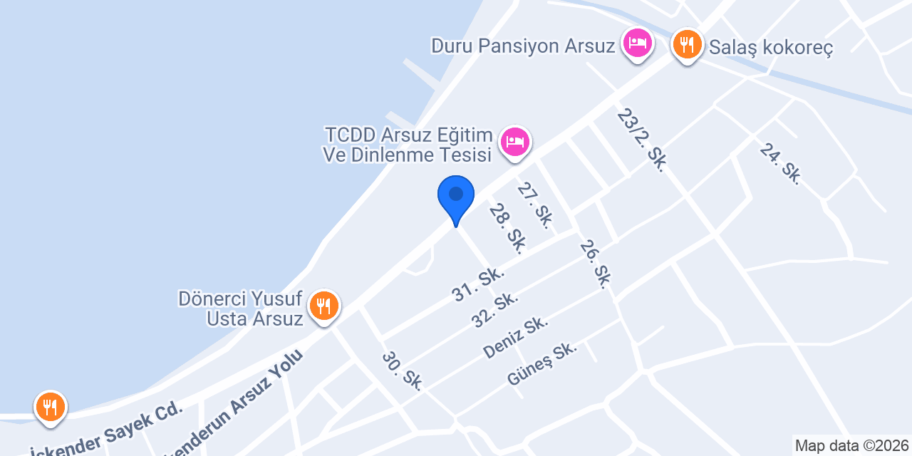 Arsuz Horizon Restaurant konumu