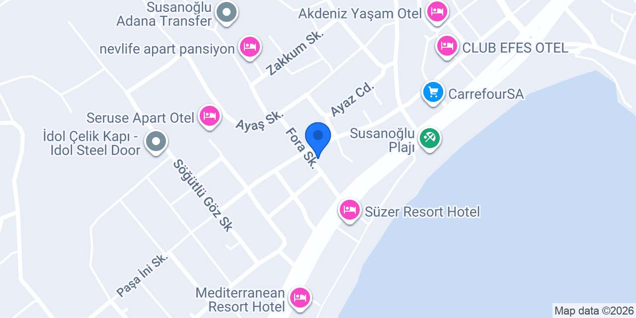 Sadi Apart Pansiyon konumu