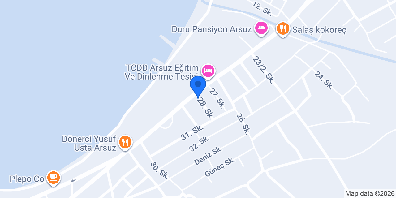 Deniz Restaurant Arsuz konumu