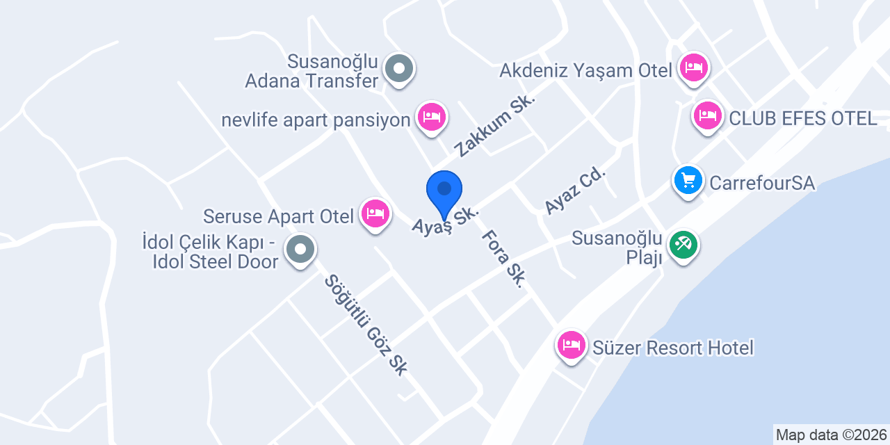 SUSANOĞLU APART-PANSİYON konumu