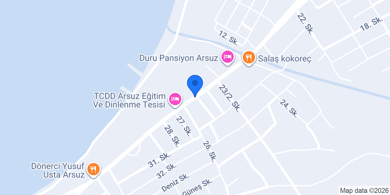 Arsuz Yıldız Pansiyon konumu