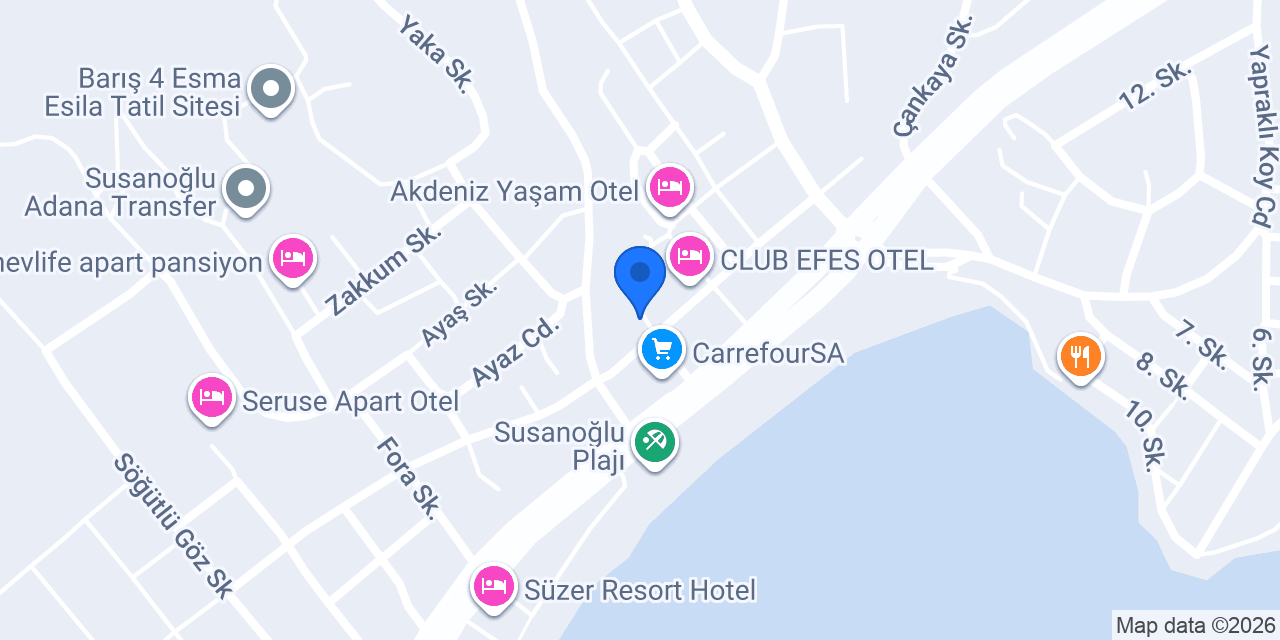 Sali Apart Pansiyon konumu