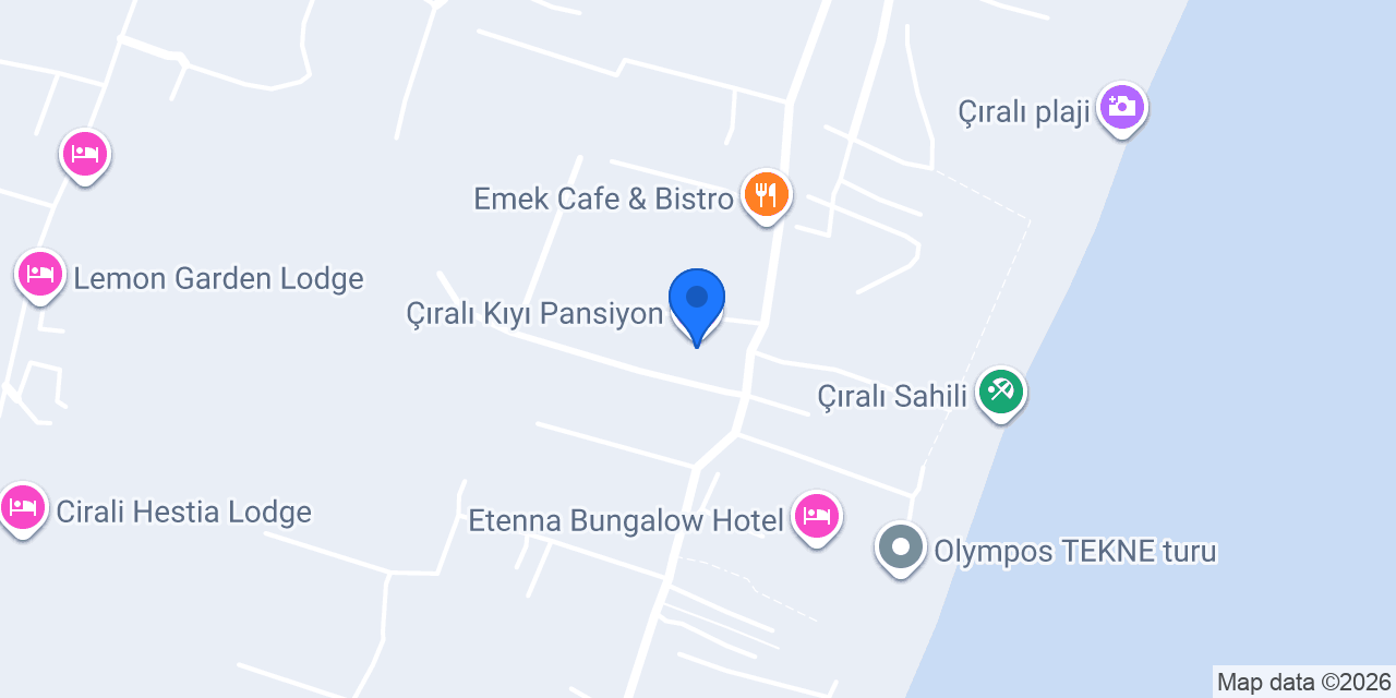 Çıralı Kıyı Pansiyon konumu