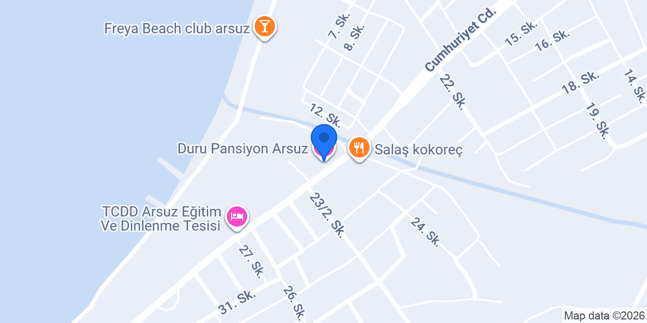 Duru Pansiyon Arsuz konumu