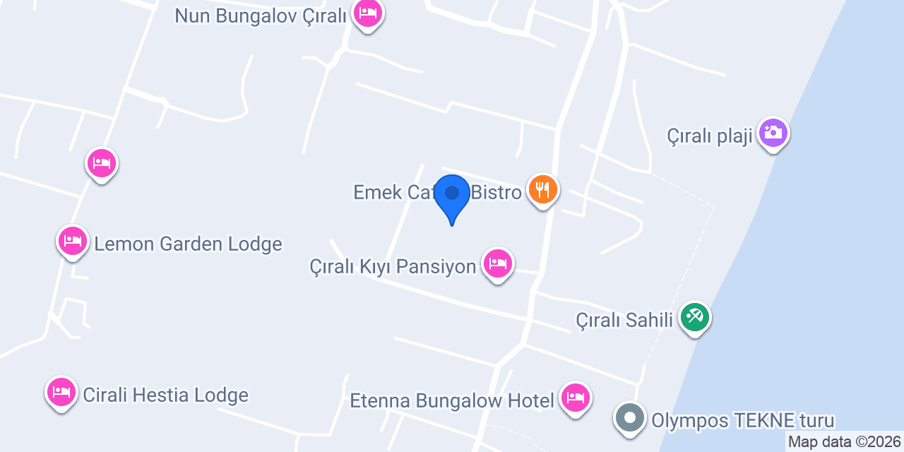 Tunays Pansiyon konumu