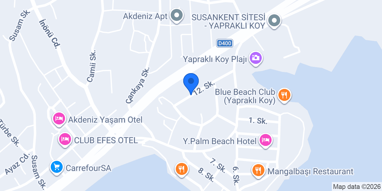 Susanoğlu Ahi Pansiyon konumu