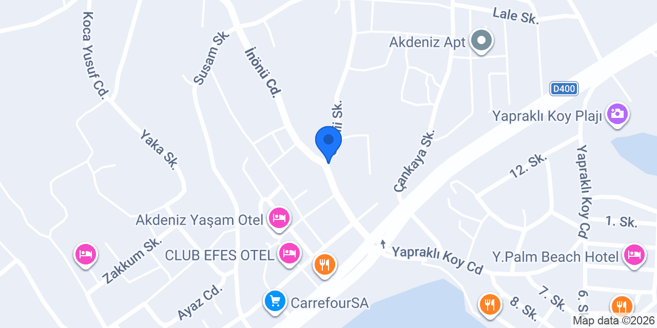 Songül Apart Pansiyon konumu