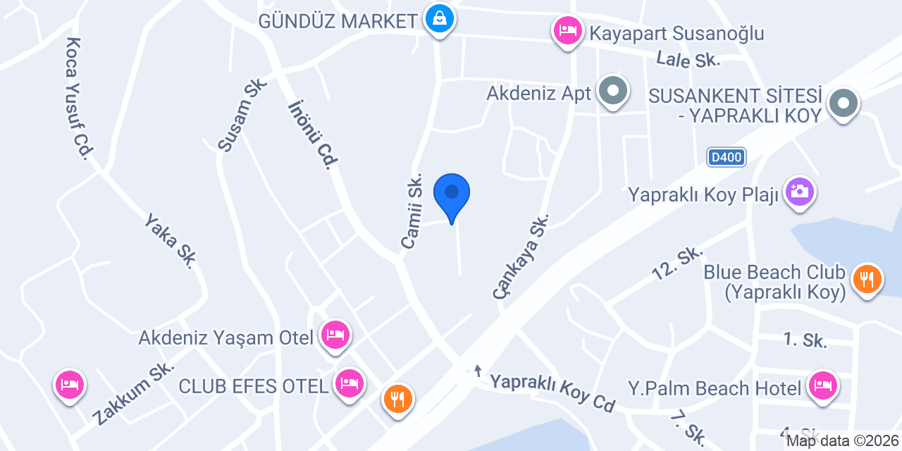 Kayra apart pansiyon Susanoğlu konumu