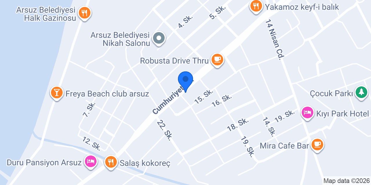 Asfur Künefe Arsuz konumu