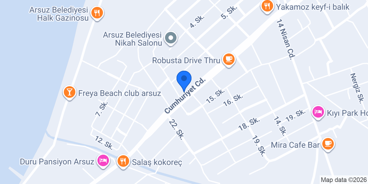 Durukan Pansiyon konumu