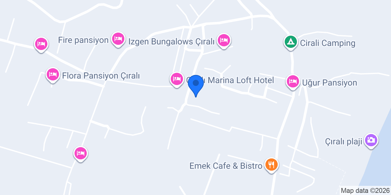 Nun Bungalov Çıralı konumu